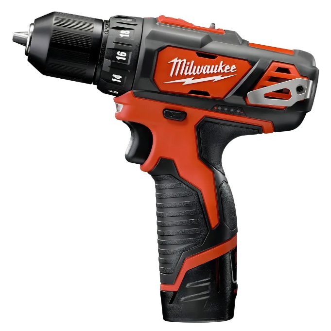 taladro atornillador 12v cargador y 2 baterias milwaukke 2407 259a